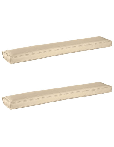 Set di Cuscini per Pallet 2 pcs Beige 200 x 40 x 8 cm