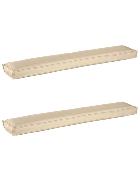 Set di Cuscini per Pallet 2 pcs Beige 200 x 40 x 8 cm