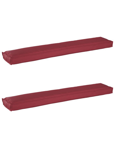 Set di Cuscini per Pallet 2 pcs Rosso Vino 200 x 40 x 8 cm