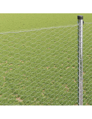 Recinzione Esagonale Argento 0,5 x 50 m Acciaio zincato