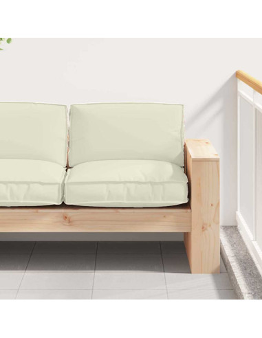 Cuscino Crema 80 x 80 x 12 cm Tessuto Oxford