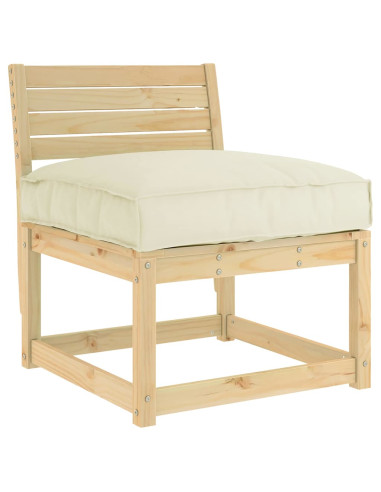 Cuscino Crema 80 x 80 x 12 cm Tessuto Oxford