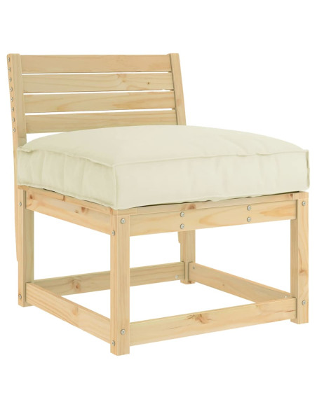 Cuscino Crema 80 x 80 x 12 cm Tessuto Oxford