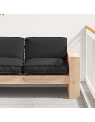 Cuscino Nero 80 x 80 x 12 cm Tessuto Oxford