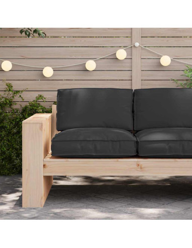 Cuscino Nero 80 x 80 x 12 cm Tessuto Oxford