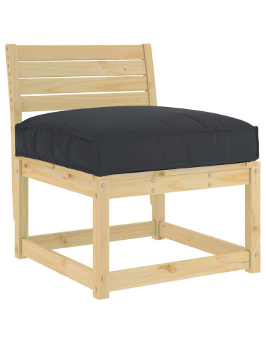 Cuscino Nero 80 x 80 x 12 cm Tessuto Oxford