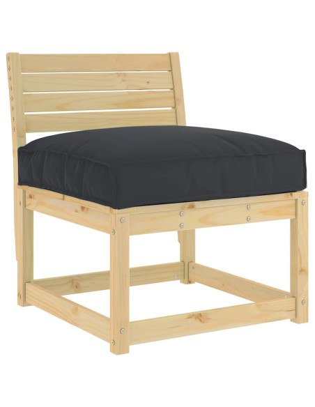 Cuscino Nero 80 x 80 x 12 cm Tessuto Oxford