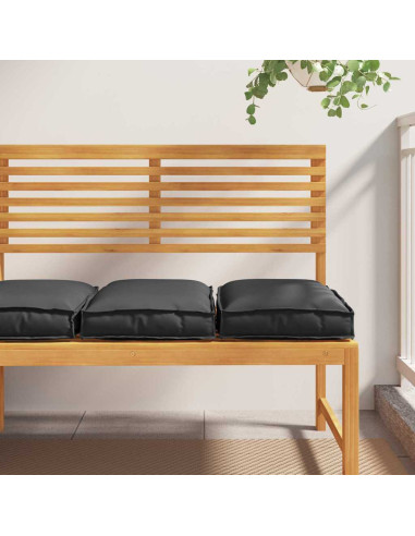 Cuscino 2 pcs Nero 40 x 40 x 8 cm Tessuto Oxford