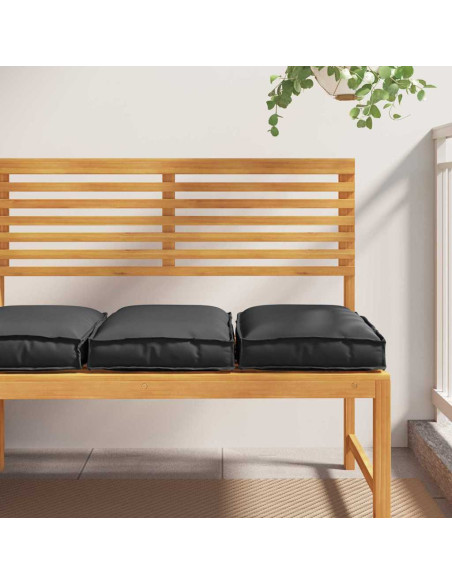 Cuscino 2 pcs Nero 40 x 40 x 8 cm Tessuto Oxford