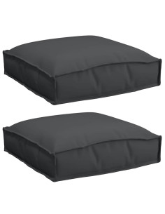 Cuscino 2 pcs Nero 40 x 40 x 8 cm Tessuto Oxford 2