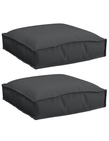 Cuscino 2 pcs Nero 40 x 40 x 8 cm Tessuto Oxford