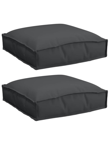 Cuscino 2 pcs Nero 40 x 40 x 8 cm Tessuto Oxford