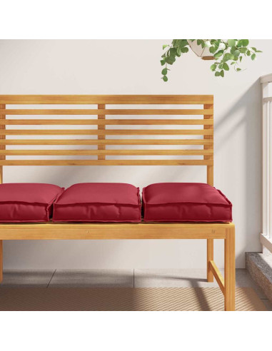 Cuscino 2 pcs Rosso Vino 40 x 40 x 8 cm Tessuto Oxford