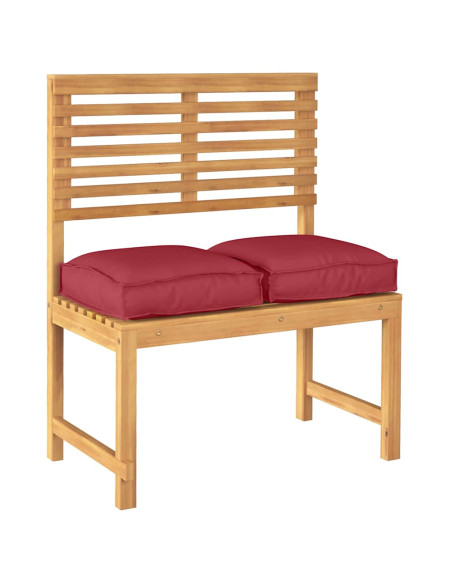 Cuscino 2 pcs Rosso Vino 40 x 40 x 8 cm Tessuto Oxford