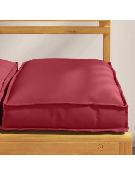 Cuscino 2 pcs Rosso Vino 40 x 40 x 8 cm Tessuto Oxford