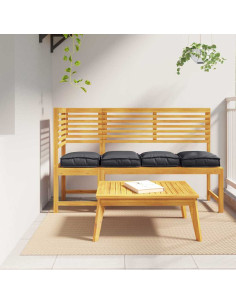 Cuscino 4 pcs Nero 40 x 40 x 8 cm Tessuto Oxford