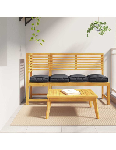 Cuscino 4 pcs Nero 40 x 40 x 8 cm Tessuto Oxford