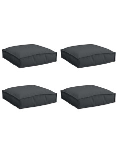 Cuscino 4 pcs Nero 40 x 40 x 8 cm Tessuto Oxford 2