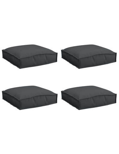 Cuscino 4 pcs Nero 40 x 40 x 8 cm Tessuto Oxford