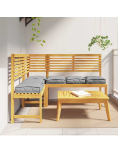 Cuscino 6 pcs Grigio 40 x 40 x 8 cm Tessuto Oxford