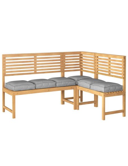 Cuscino 6 pcs Grigio 40 x 40 x 8 cm Tessuto Oxford