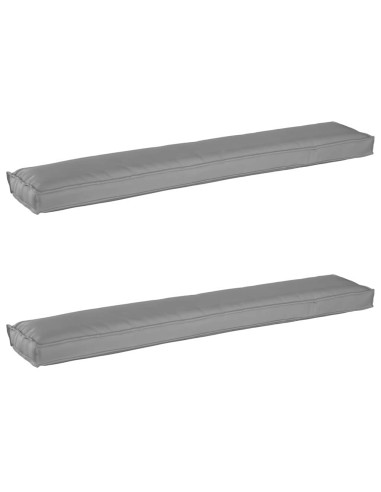 Set di Cuscini per Pallet 2 pcs Grigio 200 x 40 x 8 cm