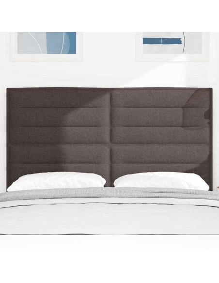 Testiera con testiera Marrone Scuro 144 cm Pelle Sintetica