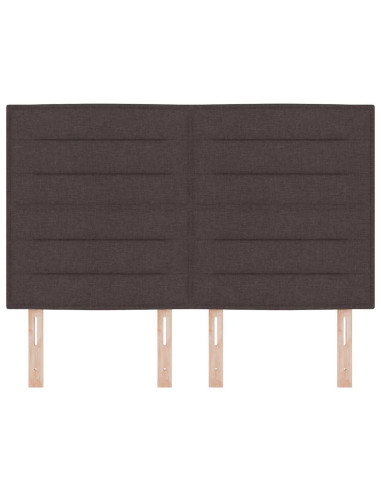 Testiera con testiera Marrone Scuro 144 cm Pelle Sintetica