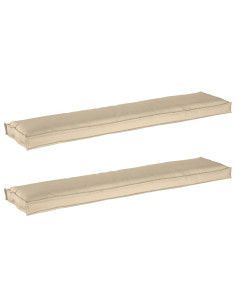 Set di Cuscini per Pallet 2 pcs Beige 180 x 40 x 8 cm 2