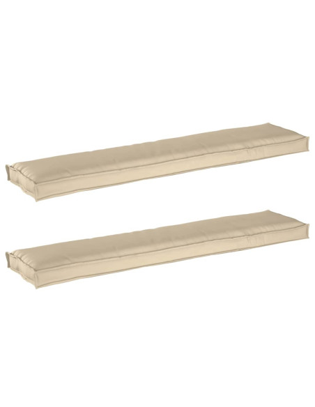 Set di Cuscini per Pallet 2 pcs Beige 180 x 40 x 8 cm