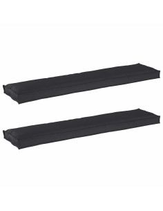 Set di Cuscini per Pallet 2 pcs Nero 180 x 40 x 8 cm 2