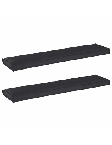 Set di Cuscini per Pallet 2 pcs Nero 180 x 40 x 8 cm