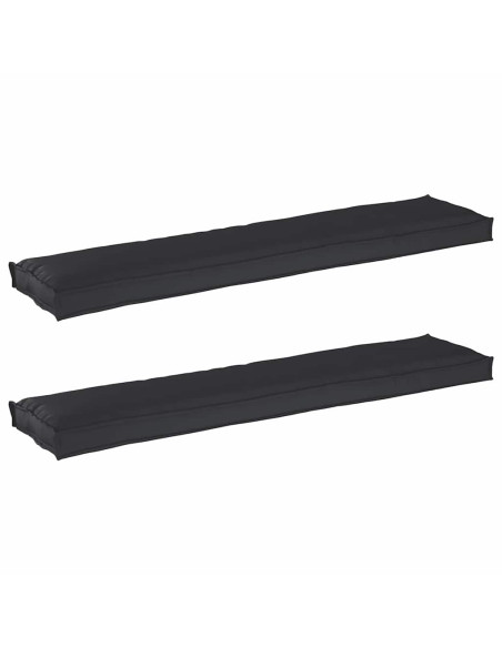 Set di Cuscini per Pallet 2 pcs Nero 180 x 40 x 8 cm