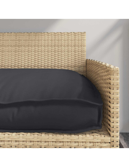 Cuscino Nero 120 x 60 x 12 cm Tessuto Oxford