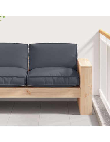 Cuscino Antracite 80 x 80 x 12 cm Tessuto Oxford