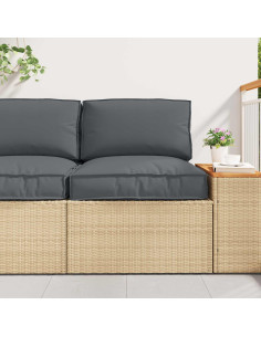 Set di Cuscini per Pallet 2 pcs Antracite Tessuto Oxford