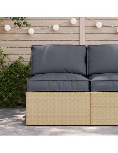 Set di Cuscini per Pallet 2 pcs Antracite Tessuto Oxford