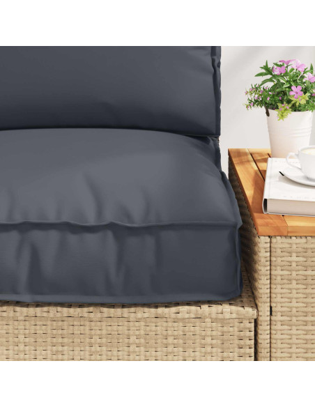 Set di Cuscini per Pallet 2 pcs Antracite Tessuto Oxford