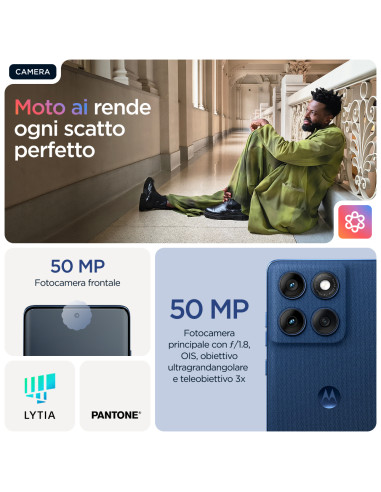 Motorola edge 60 con Moto AI (8/256GB, Fotocamera 50+50+10MP, selfie 50MP, Display 6.67" pOLED 120Hz, MediaTek Dimensity 24M, ba