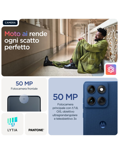 Motorola edge 60 con Moto AI (8/256GB, Fotocamera 50+50+10MP, selfie 50MP, Display 6.67" pOLED 120Hz, MediaTek Dimensity 24M, ba