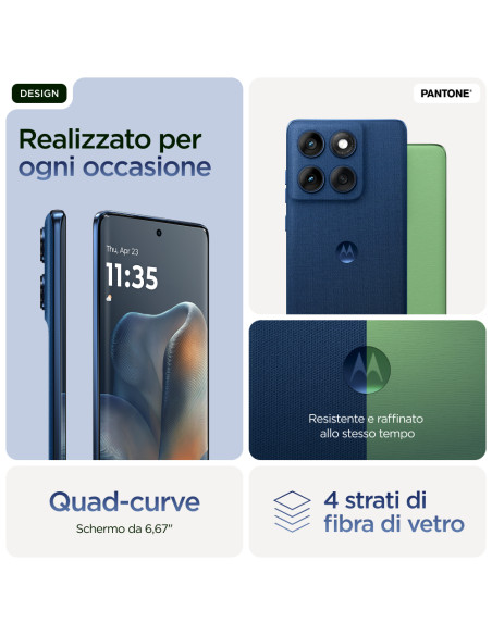 Motorola edge 60 con Moto AI (8/256GB, Fotocamera 50+50+10MP, selfie 50MP, Display 6.67" pOLED 120Hz, MediaTek Dimensity 24M, ba