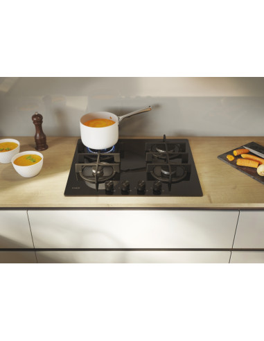 Candy Moderna CVG6BR4WTB Nero Da incasso 60 cm Gas 4 Fornello(i)