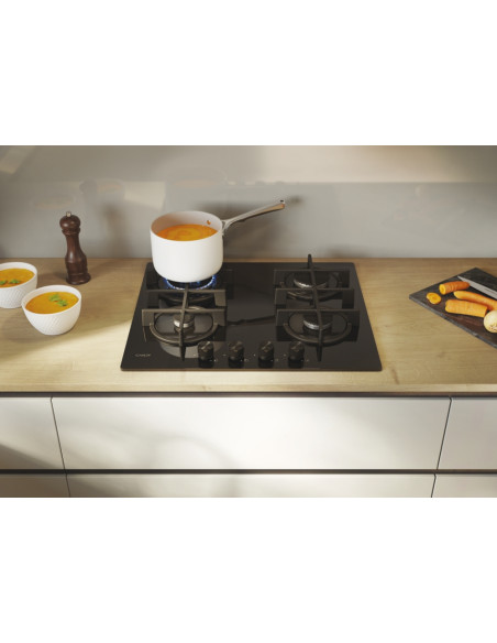 Candy Moderna CVG6BR4WTB Nero Da incasso 60 cm Gas 4 Fornello(i)