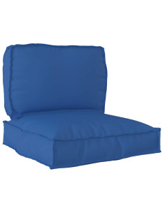 Set di Cuscini per Pallet 2 pcs Blu Reale Tessuto Oxford