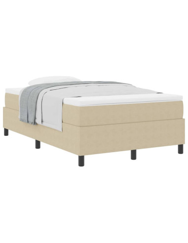 Letto a molle Grigio chiaro e bianco 120 x 200 cm