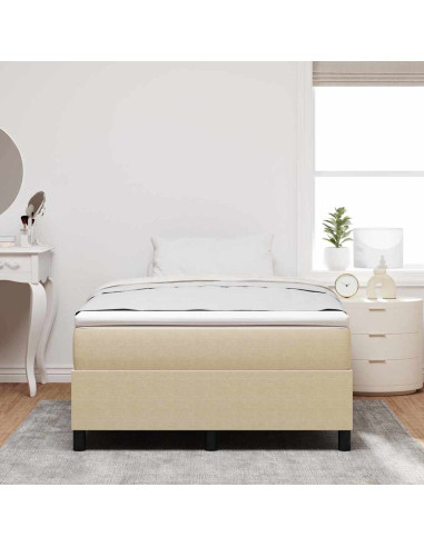 Letto a molle Grigio chiaro e bianco 120 x 200 cm