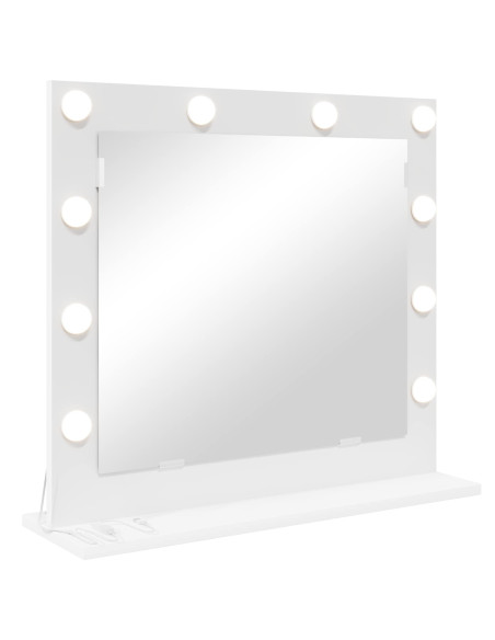 Specchio da Vanità Rettangolare Bianco 60 x 55 x 18 cm