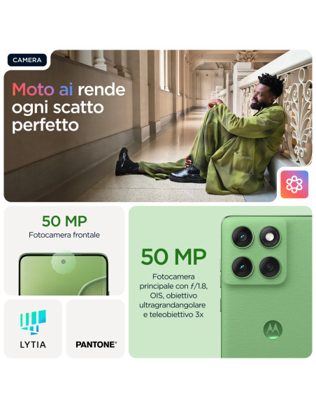 Motorola edge 60 con Moto AI (8/256GB, Fotocamera 50+50+10MP, selfie 50MP, Display 6.67" pOLED 120Hz, MediaTek Dimensity 24M, ba