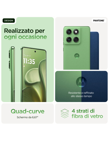 Motorola edge 60 con Moto AI (8/256GB, Fotocamera 50+50+10MP, selfie 50MP, Display 6.67" pOLED 120Hz, MediaTek Dimensity 24M, ba