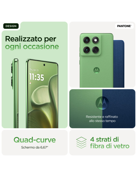 Motorola edge 60 con Moto AI (8/256GB, Fotocamera 50+50+10MP, selfie 50MP, Display 6.67" pOLED 120Hz, MediaTek Dimensity 24M, ba